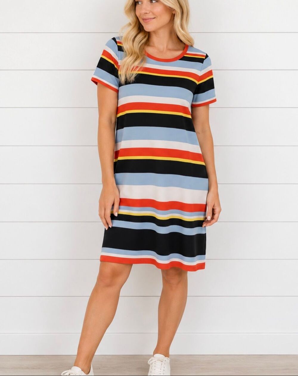 Michael Michael Kors striped crewneck tshirt dress M